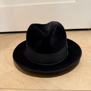 Men’s Rare 1950s Borsalino Italian Marque Gran Deluxe Fedora – Size 7 1/4